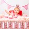 4P Pink White Peach Rose Gold Tassels Party Tassel Garland Banner, Tassels Banner Streamers for Parade Floats, Bachelorette, Wedding, Birthday, Christmas, Bridal/Baby Shower Party Decorations